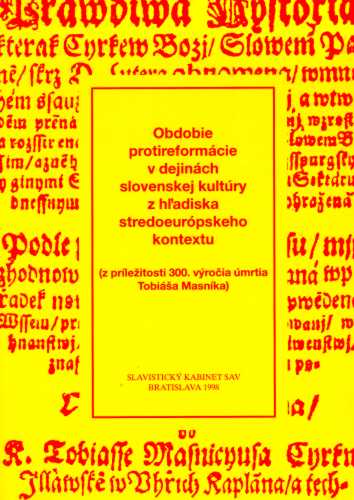 Zborník obsahuje príspevky bádateľov z viacerých vedných odborov: histórie, teológie, jazykovedy a literárnej vedy. Venuje sa otázkam reformcie a protireformácie na Slovensku a v stredoeurópskom kontexte.